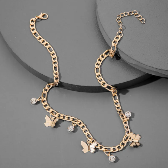 Butterfly Necklace Metal Clavicle Necklace