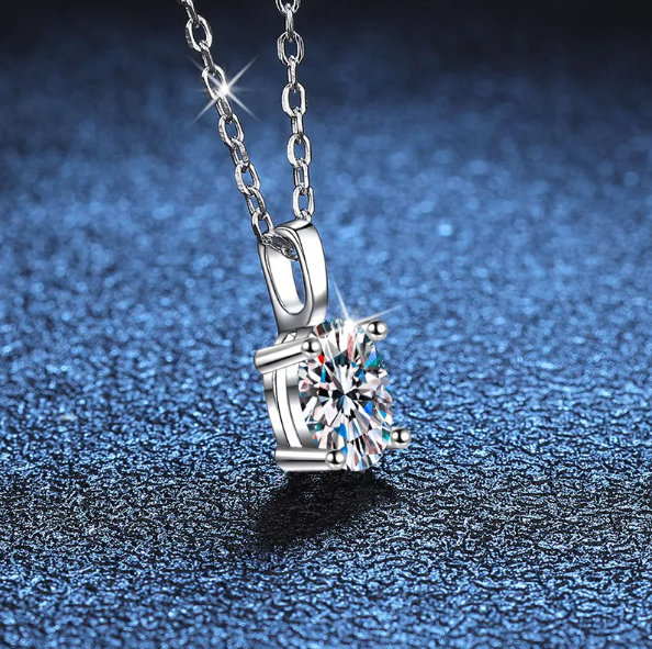 1 Karat D Color Moissanite Necklace