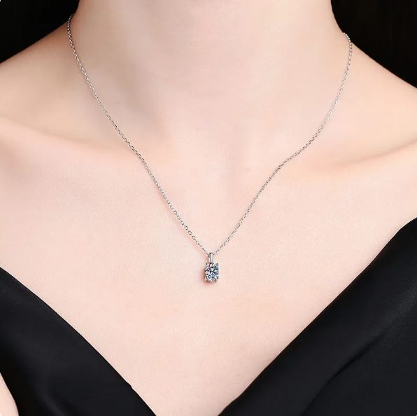 1 Karat D Color Moissanite Necklace