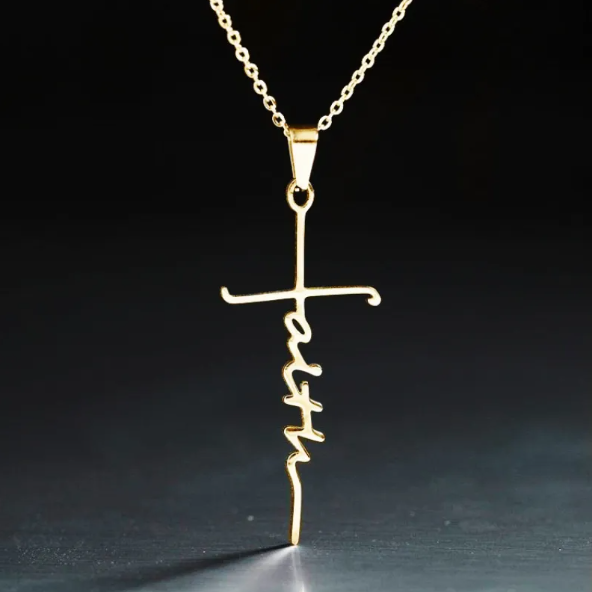 Stainless Steel Necklace Faith Necklace Faith Gift