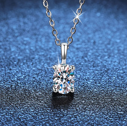 1 Karat D Color Moissanite Necklace