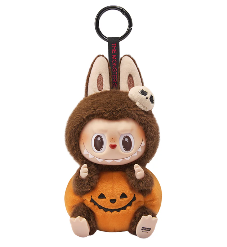 Labubu Happy Halloween Party Series-Sitting Pumpkin Vinyl Plush Pendant